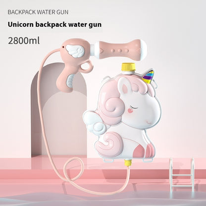 Children's Cartoon Backpack Water Gun Water Beach Toys Kids dealsniper-net 2800ml Unicorn