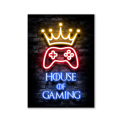 Nordic Neon Advertising Game Canvas Core Home Decor dealsniper-net