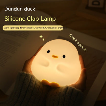Cute Duck LED Night Lamp Cartoon Silicone USB Rechargeable Home Decor Gym From House