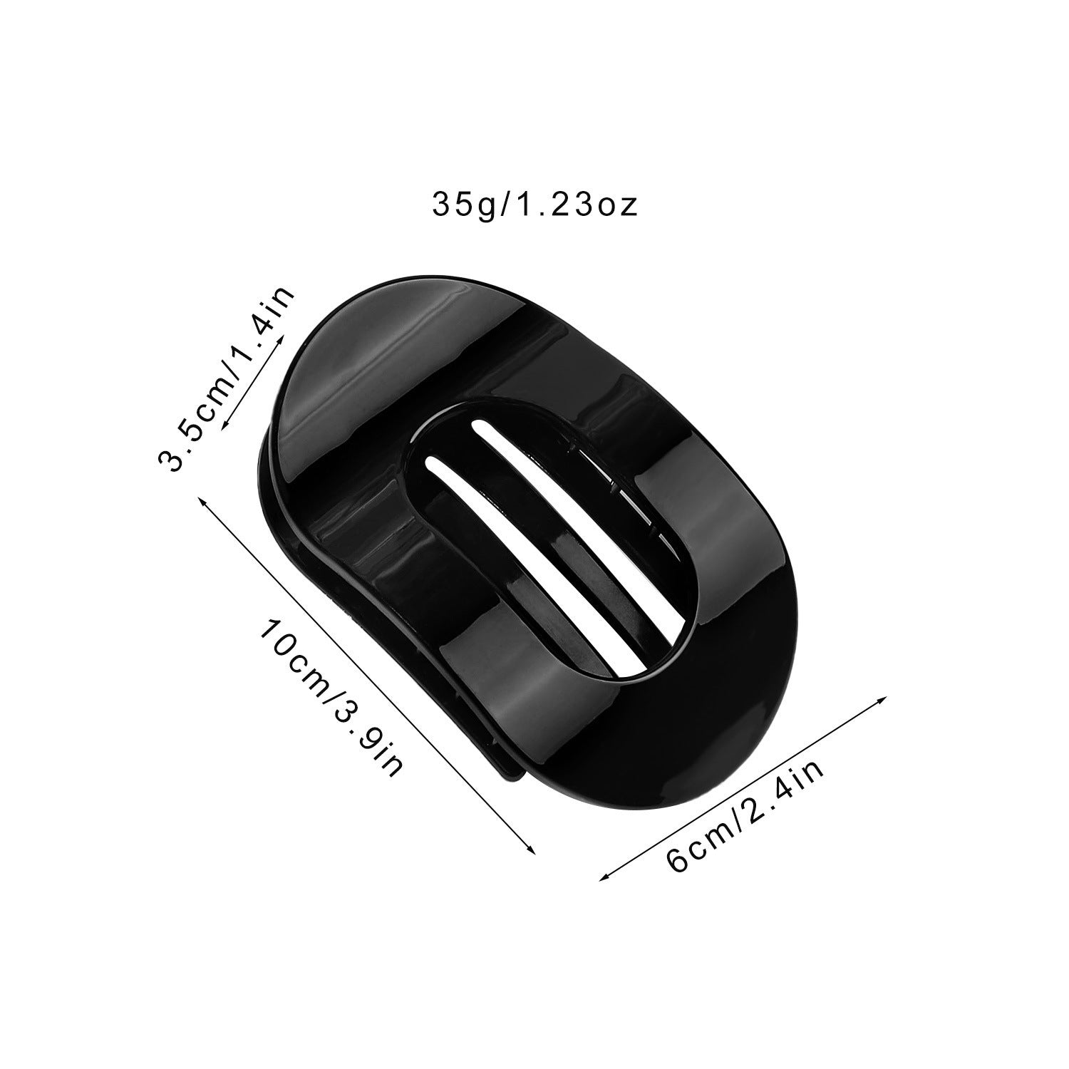 Flat Oval Barrettes Back Head Hair Claw Women DealSniper.net