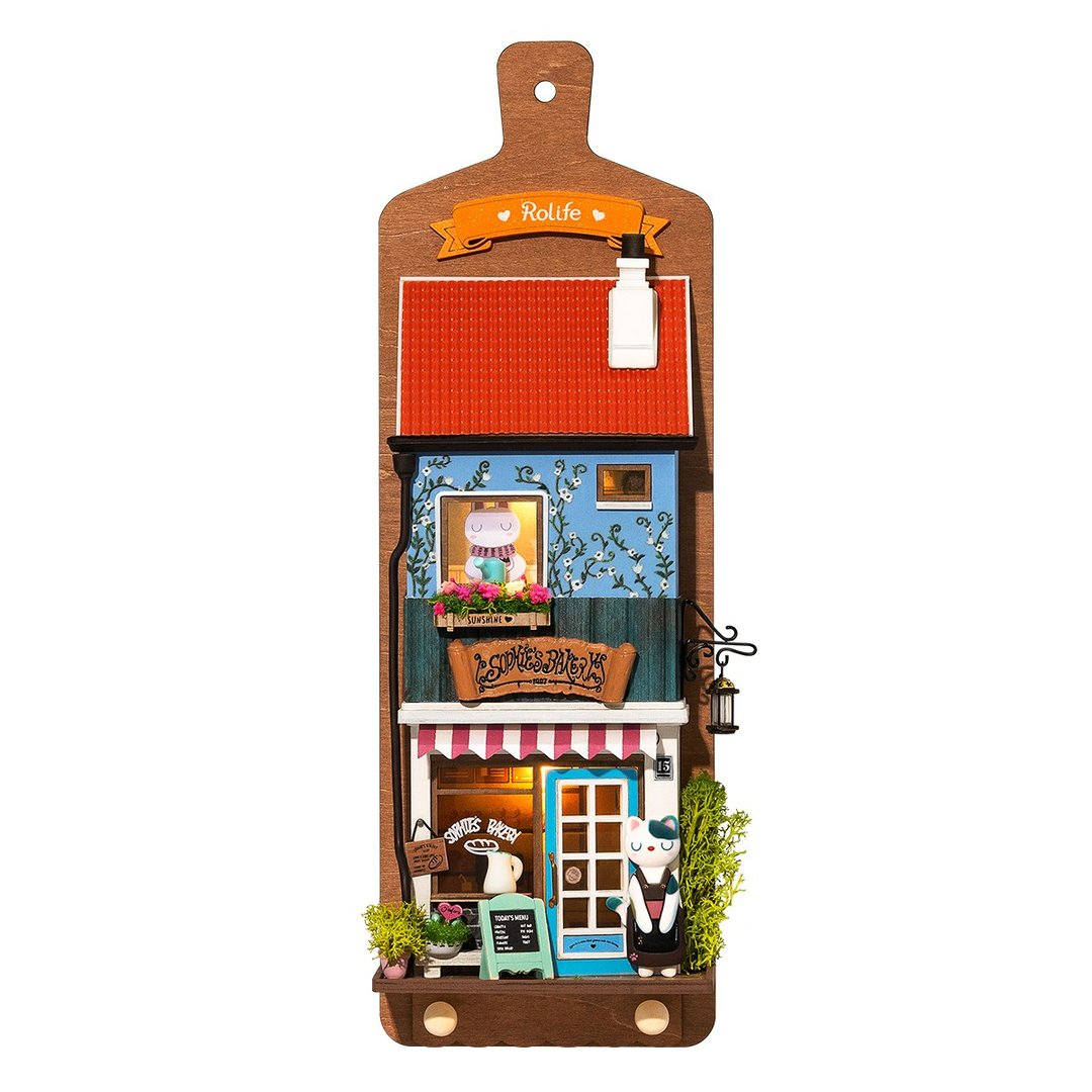 Robotime Rolife Wall Hanging Decoration Love Post Office Stylish Home Deco Kids Girls Miniature House Kits DS019 DS022 Kids dealsniper-net DS019