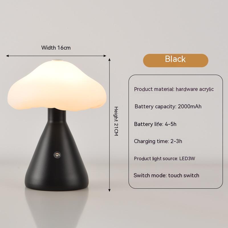 Creative Touch Charging Lamp Atmosphere Home Decor Gym From House Black