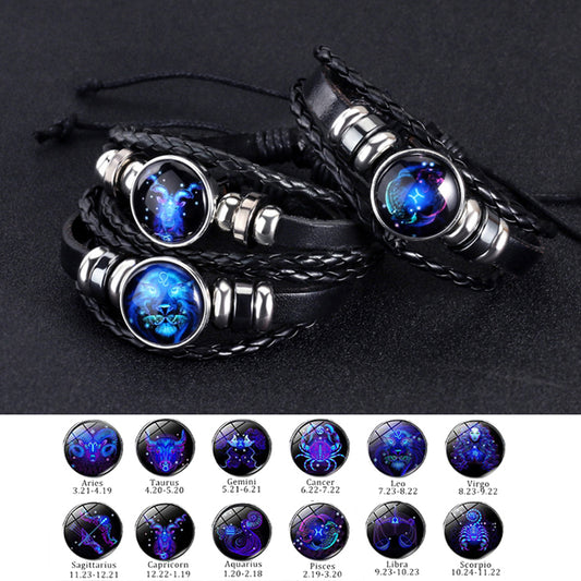 12 Constellations Luminous Bracelet Fashion Nightlight Jewelry Gym From House