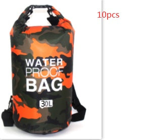 Outdoor Waterproof Bag Camouflage Polyester Double Shoulder Outdoor Gym From House Orange 30L 10PCS