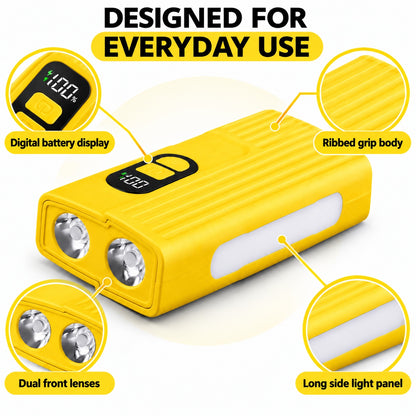 Rechargeable Z838 Yellow Portable Bicycle Flashlight Outdoor Outdoor DealSniper.net