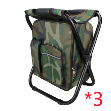 Multifunction Outdoor Folding Chair Ice Cooler Picnic Bags Camping Outdoor dealsniper-net Camouflage 3PC