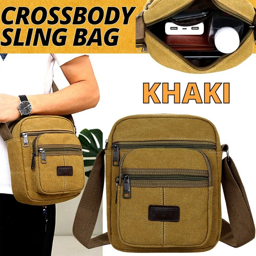 Men's Crossbody Messenger Bag Canvas Bags Casual Shoulder Satchel Handbag Pouch Men DealSniper.net