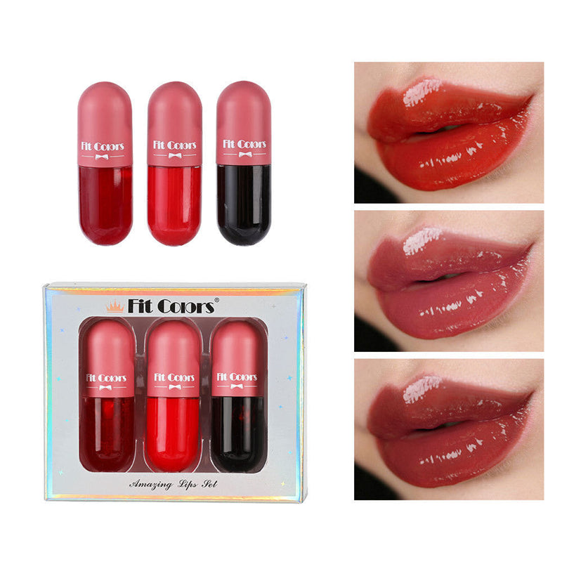 Day Night Instant Volume Lip Plumper Oil Clear Lasting Nourishing Beauty dealsniper-net A Set 3x5.5ml