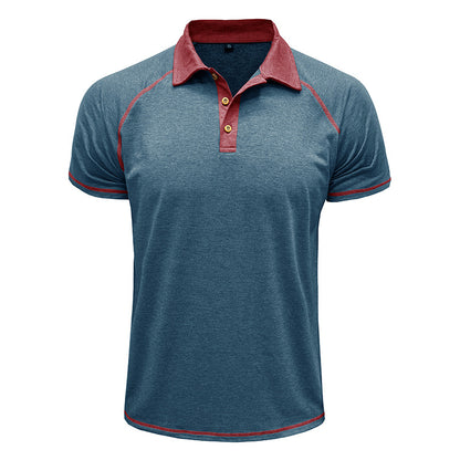 Short-sleeved Lapel T-shirt POLO Bottoming Shirt Men Clothing Men DealSniper.net