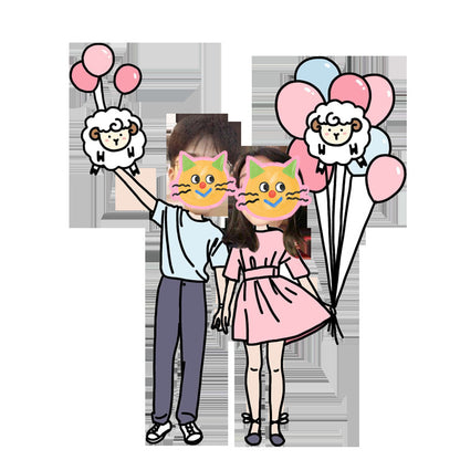 Acrylic Photo Cartoon Key Button Pendant Ornaments Gadgets DealSniper.net Pink Balloon