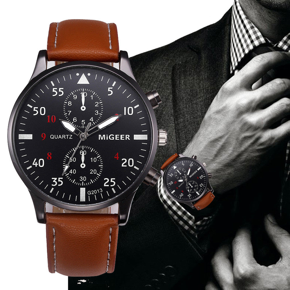 Retro Design Leather Band Watches Men Top Brand Men DealSniper.net