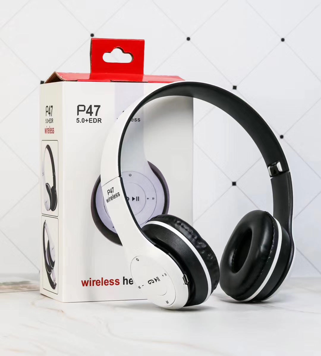 Wireless Headset Foldable Stereo Bass Bluetooth Headphones Gadgets dealsniper-net White