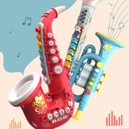 Children's Simulation Electric Saxophone Trumpet Clarinet Early Education Music Toys Kids dealsniper-net