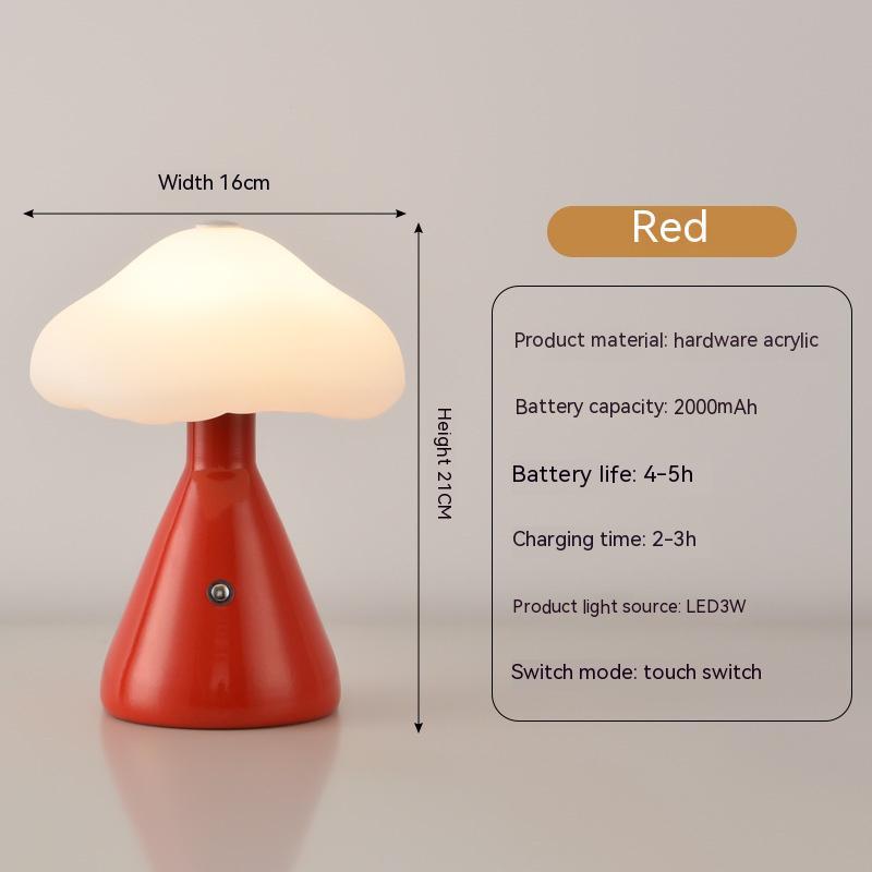 Creative Touch Charging Lamp Atmosphere Home Decor Gym From House Red