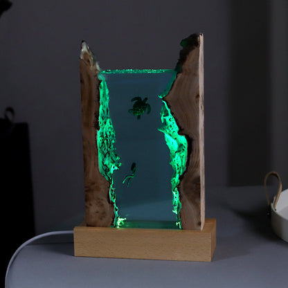 Marine Cave Diver Desktop Decoration Creative Art Lamp Holder