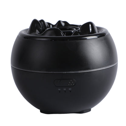 Flame Aroma Diffuser Household Desk Aromatherapy Humidifier House dealsniper-net Black Ordinary Style USB