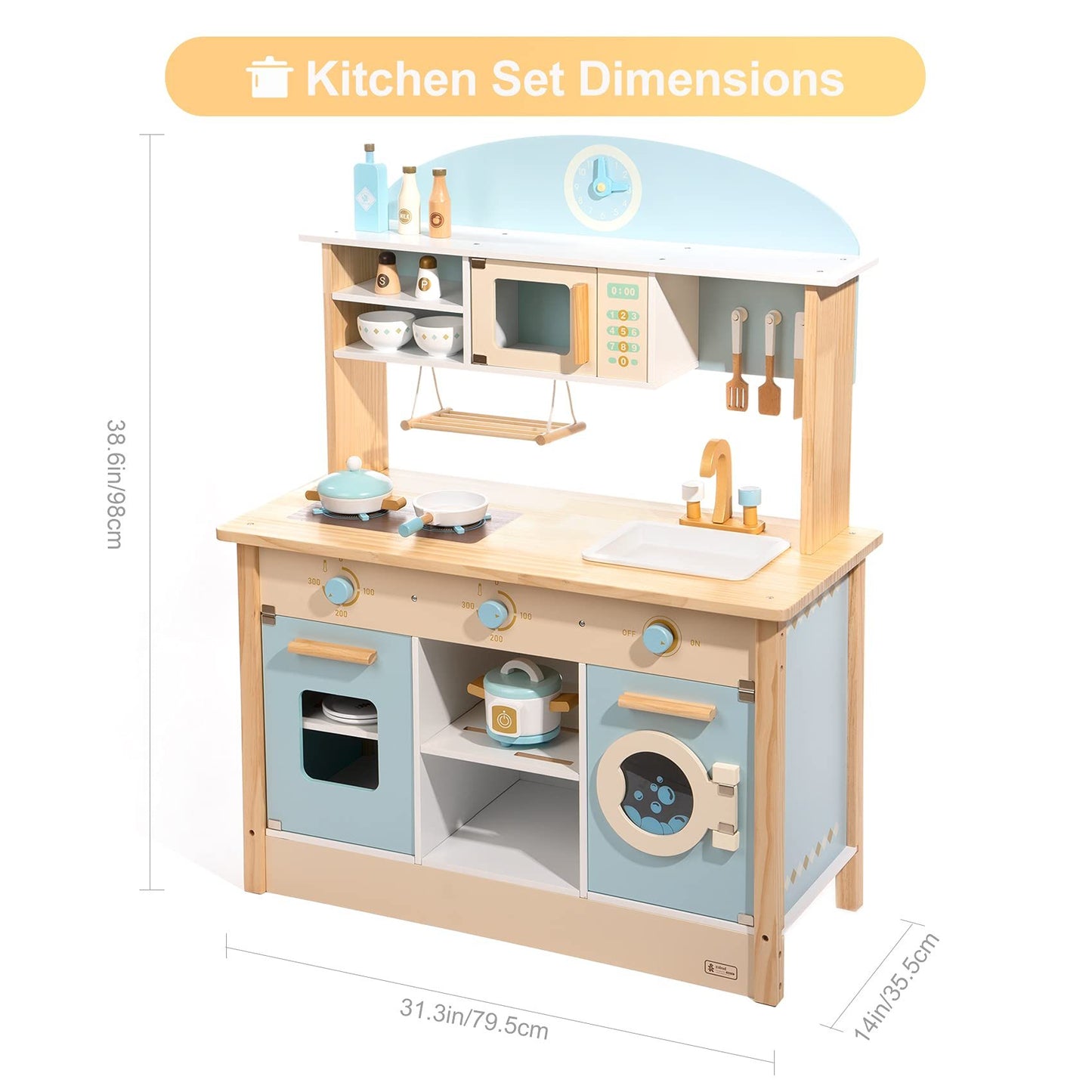 Pretend Play Kitchen Cooking Toy Set Gift For Boys And Girls Kids dealsniper-net