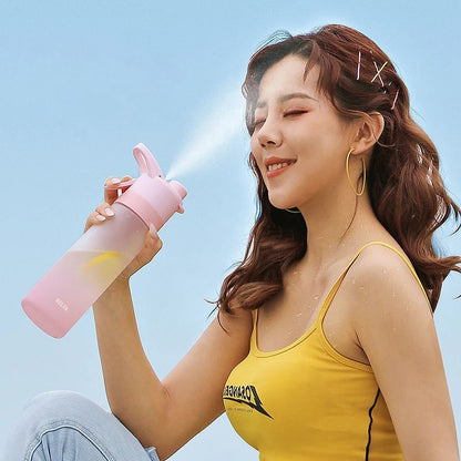 Spray Water Bottle For Girls Outdoor Sport Fitness Water Cup Kitchen dealsniper-net