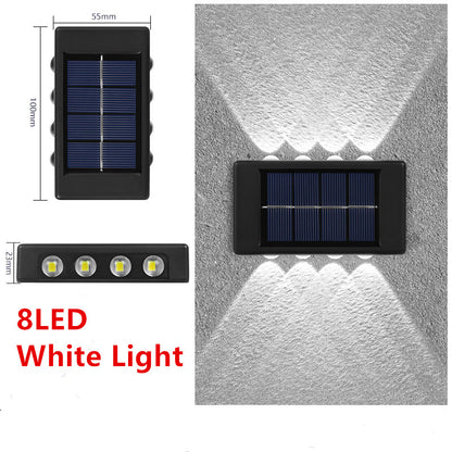 Solar Outdoor Garden Light Up And Down Glowing Atmosphere Garden dealsniper-net 8LED white White 1PCS