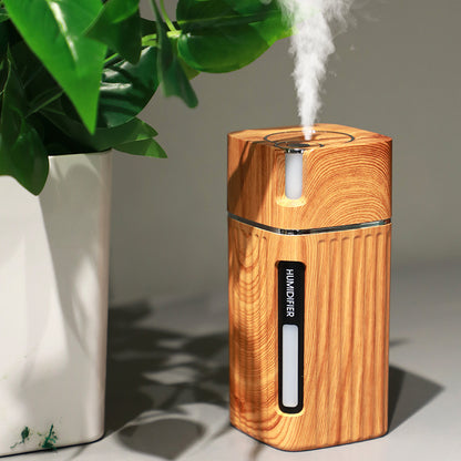 Electric Humidifier Aroma Oil Diffuser Essential Ultrasonic Wood Grain