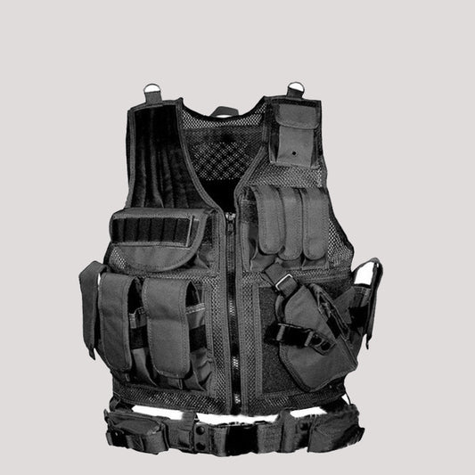 Outdoor Adventure Equipment Camouflage Tactical Vest Amphibious Field Adventure Vest Men dealsniper-net Black One size