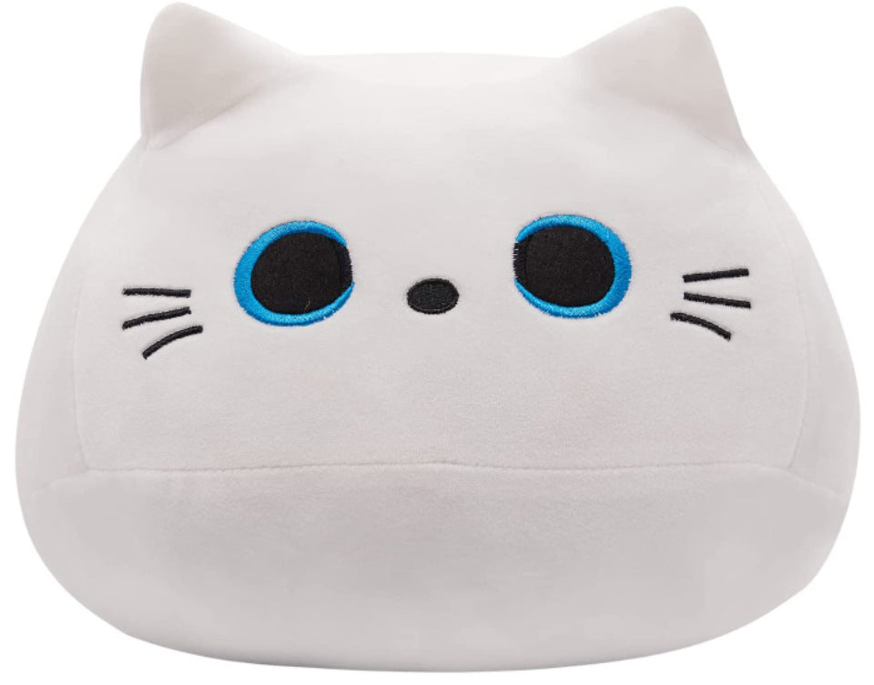 New Cute Cat Plush Doll Women Gym From House White Blue Eye 10cm