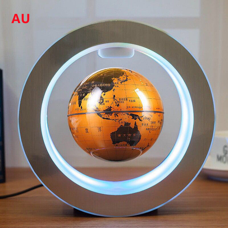 Round LED World Map Floating Globe Magnetic Levitation Light