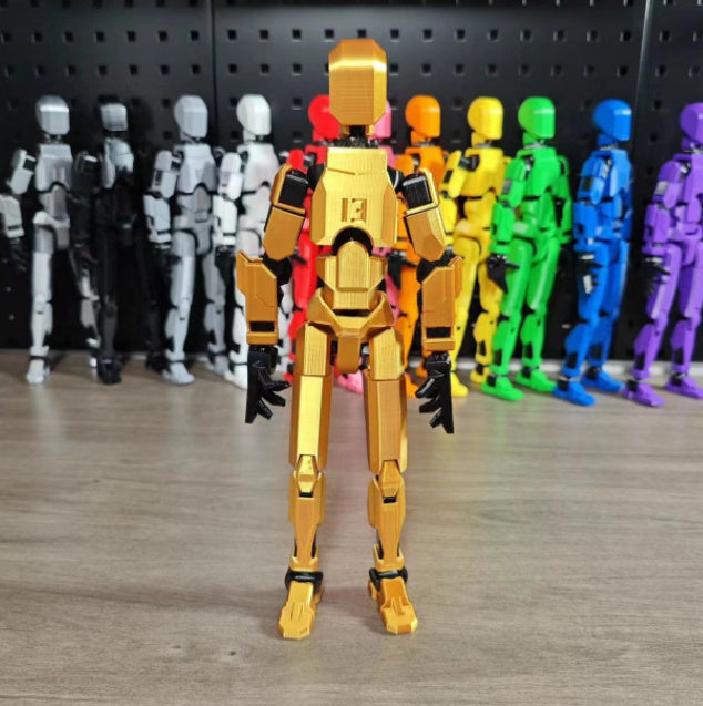 Multi-Jointed Movable Shapeshift Robot 2.0 3D Printed Kids dealsniper-net Gold