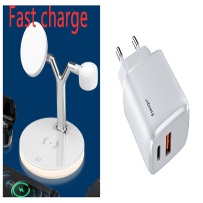 3 In 1 Magnetic Wireless Charger 15W Fast Charging Station Electronics DealSniper.net White fast charge set
