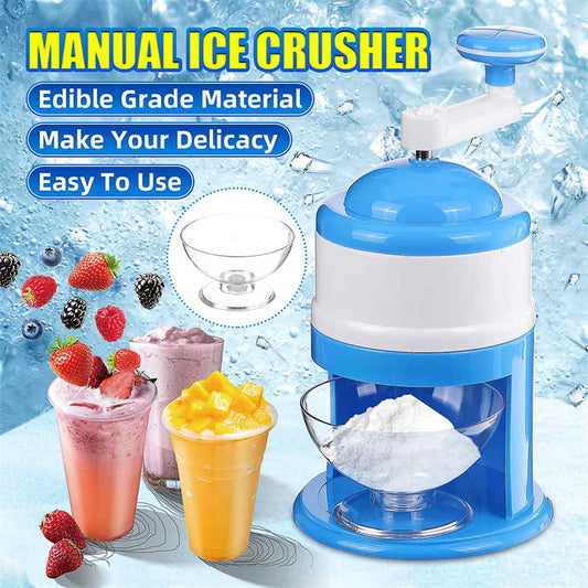 Portable Manual Ice Crushers Hand Crank Ice Shaver Household Kitchen