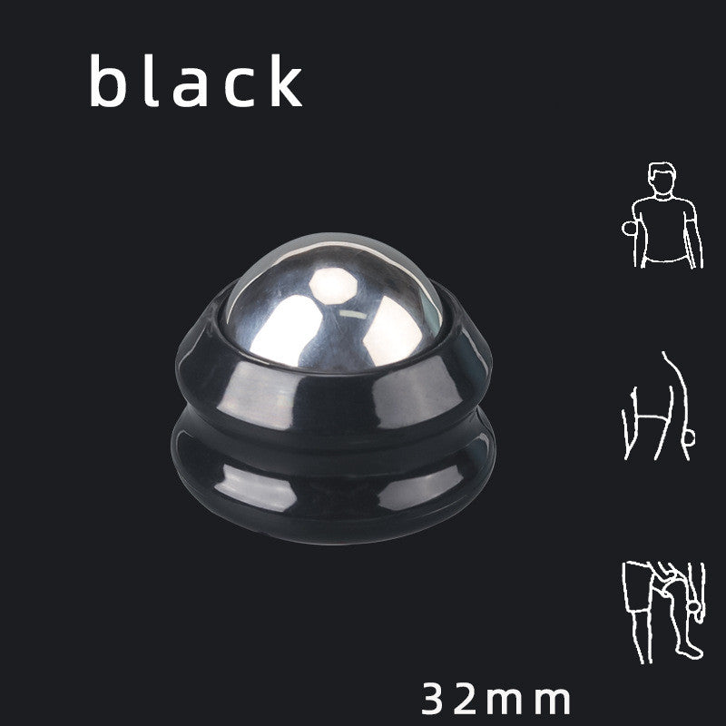 Stainless Steel Ice Applied Cold And Hot Ball Massager Health dealsniper-net 32mm ball black base
