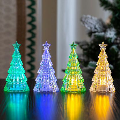 Christmas Decorations Mini Luminous Crystal Christmas Tree Home Decor DealSniper.net