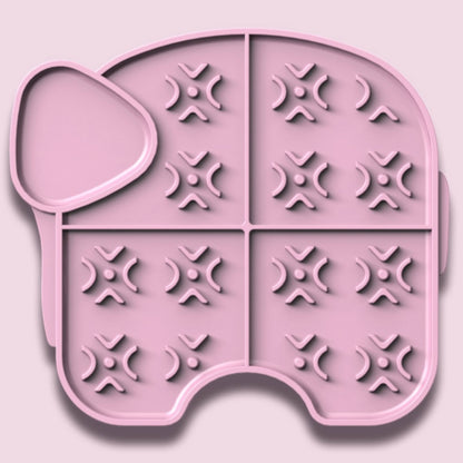 Pet Elephant Licking Plate Silicone Pets dealsniper-net Bean Pink