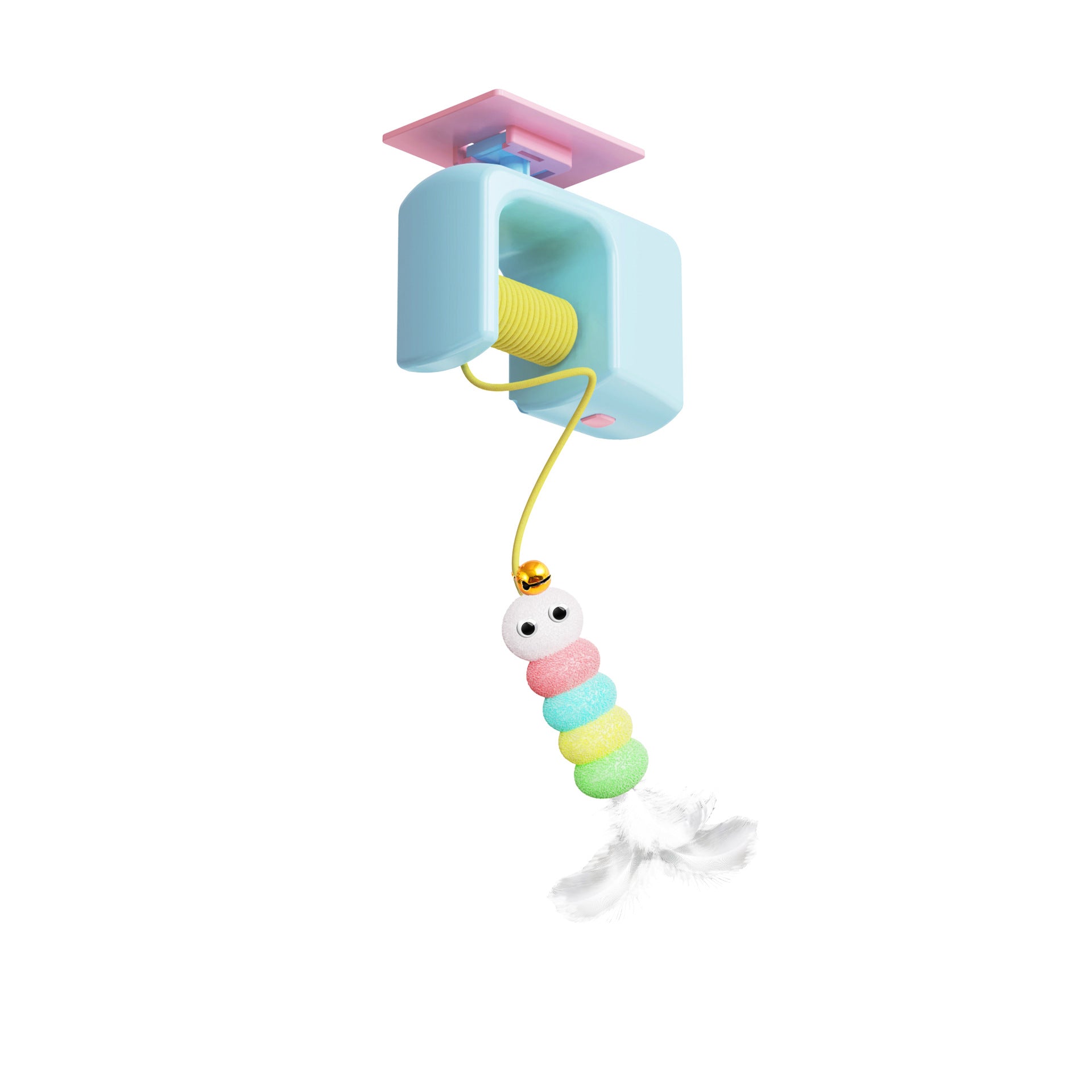 Caterpillar And Flying Bird Suitable For Self-playing Pet Chasing Toys Ai Recorder Gym From House Blue