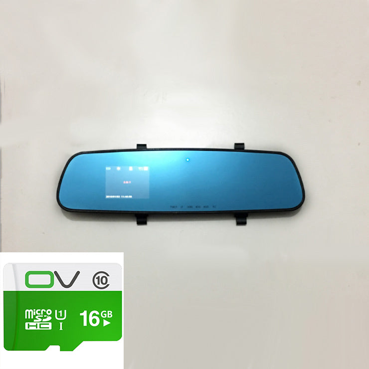 1080P HD Rearview Mirror Driving Recorder Vehicle DealSniper.net Blue With 16GB 2.4inch