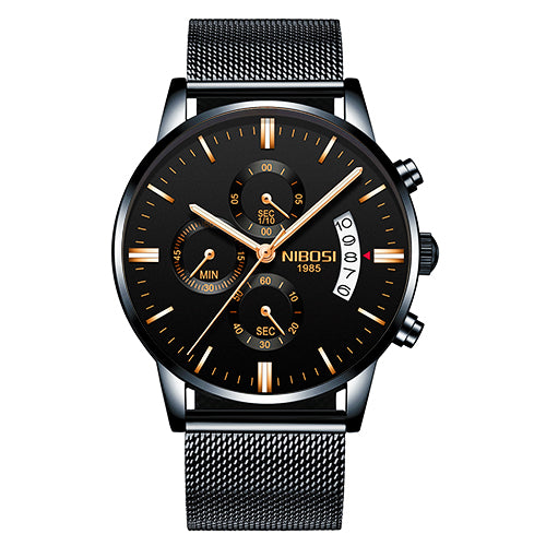 Men Watch Chronograph Sport Mens Watches Top Brand Men DealSniper.net B black