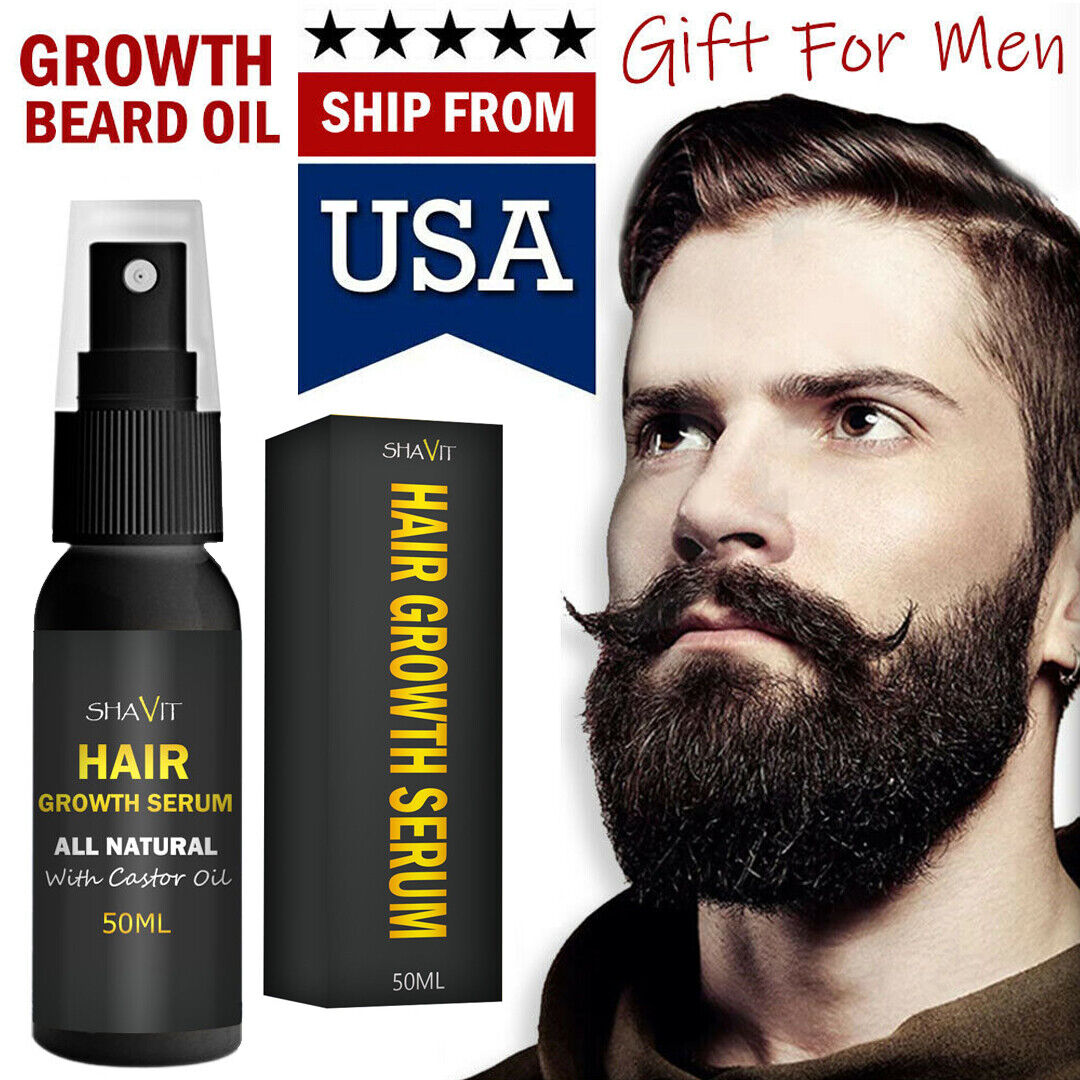 Mens Beard Growth Oil Serum Fast Growing Mustache Facial Hair Treatment For Men Beauty dealsniper-net