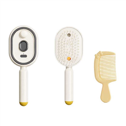 Electric Spray Airbag Beige Massage Brush Yellow Hairbrush Set Beauty DealSniper.net Beige and yellow 2pcs