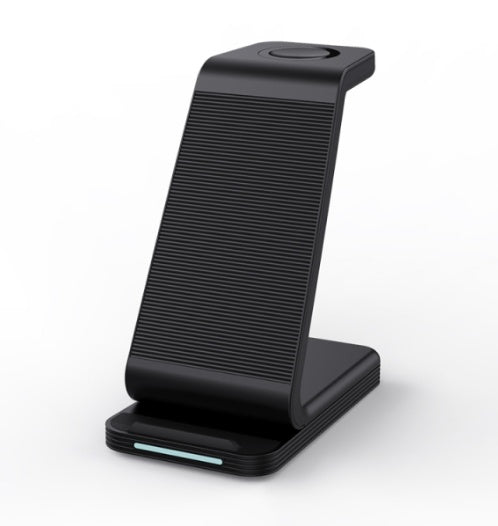 Desktop Vertical Multifunctional Three-in-one Wireless Charger Electronics dealsniper-net Black USB