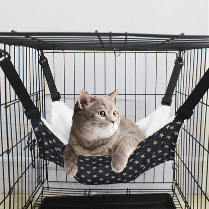 Lamb Fleece Cat Hanging Beds Pets Cage Hammock Bed Pets Gym From House