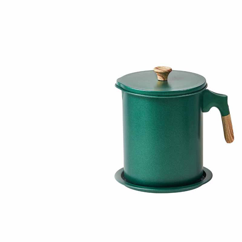 Kitchen Oil Storage Supplies Household Filter Oil Can Kitchen dealsniper-net Dark Green 1.4L