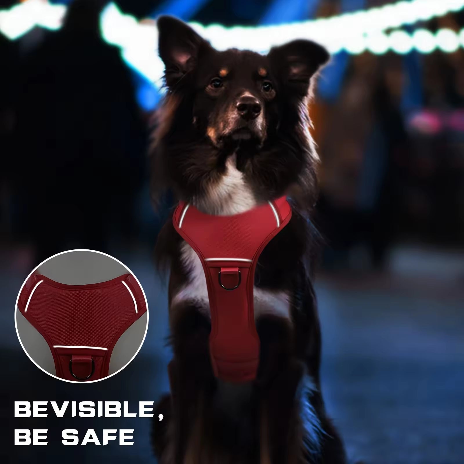Heat-resistant Durable Nylon Tactical Service Dog Harness Pets Gym From House