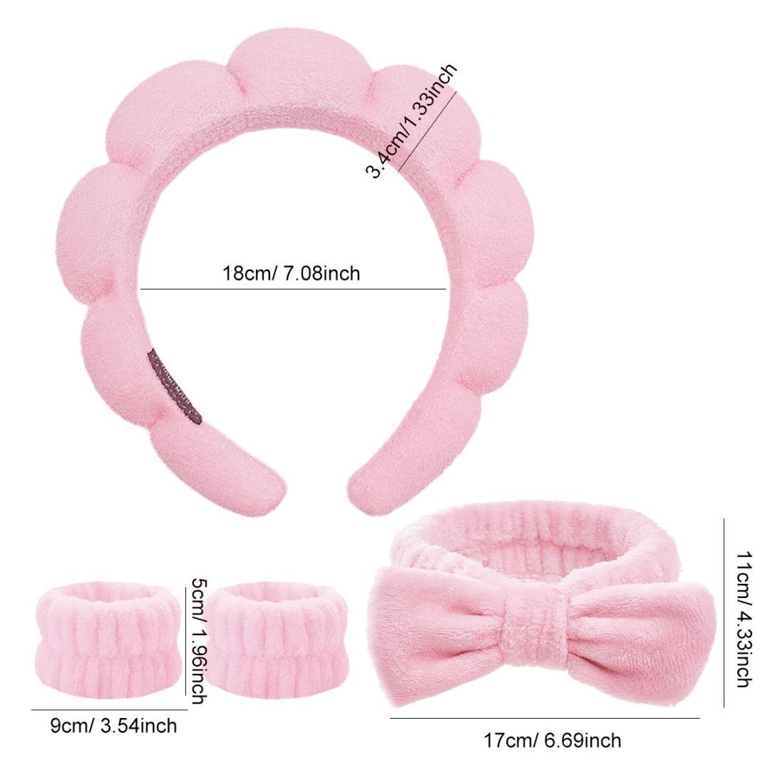 Headbuckle Bracelet Headband Four-piece Powder Set