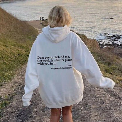 Every Thing Will Be Okay Creative Letter Hoody Women dealsniper-net