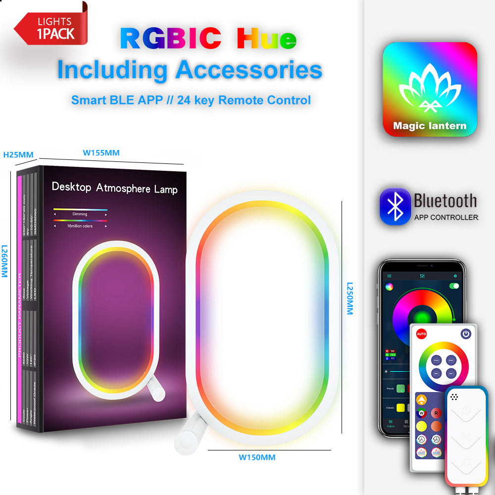 Smart RGB Ambience Light Home Decor Gym From House English Color Box Packaging Bluetooth Version White