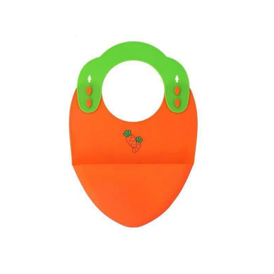 Children's Silicone Dining Plate Set Kitchen DealSniper.net Radish bib Bagged