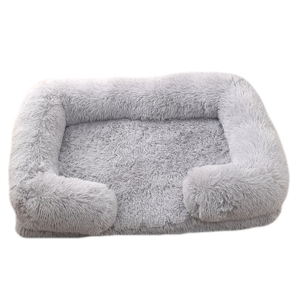 Plush Round Pet Bed Dog Bed Winter Pets Gym From House M27 Light Gray L No Inner Sleeve