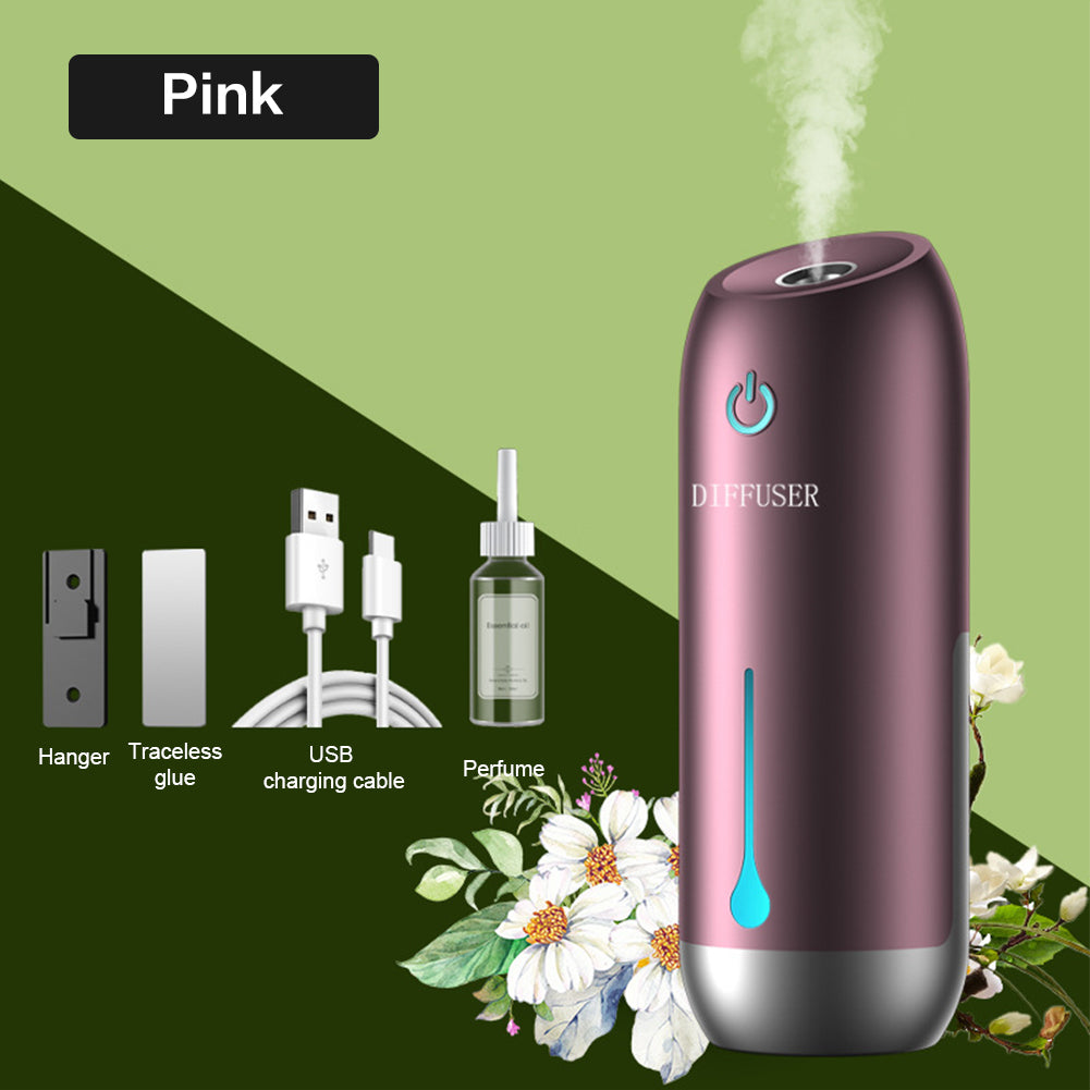 50ml Aromatherapy Machine Timed Automatic Spraying Fragrance Household Perfume Machine Toilet Deodorizing Air Purifying Diffuser House dealsniper-net Pink Gardenia