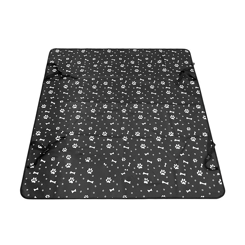 Car Pet Mat Rear Seat Water And Dirt Resistant Isolation Pad Pets Gym From House Black Bone Printed Back Row