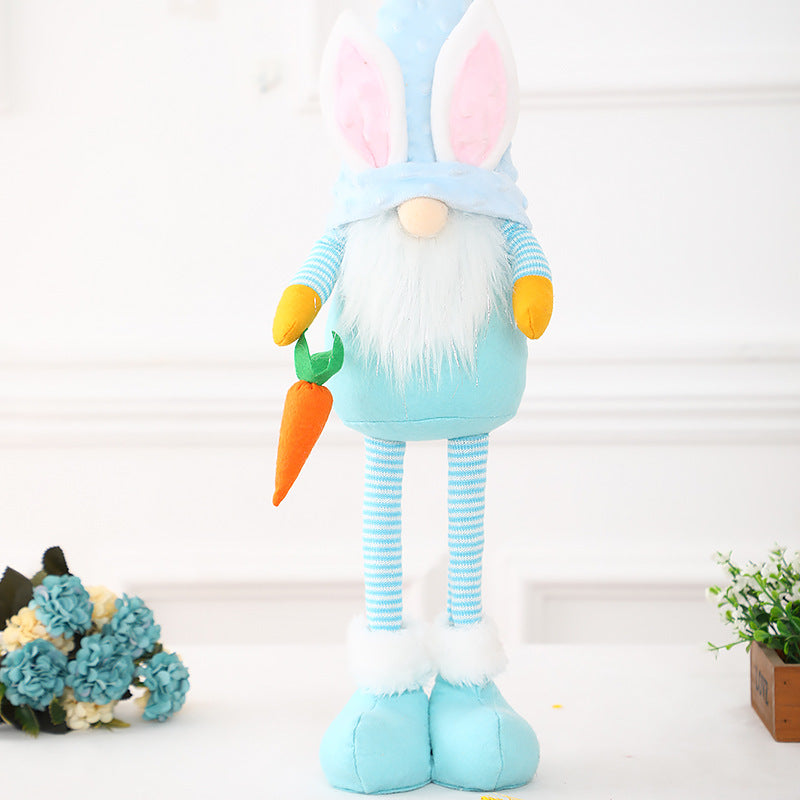 Easter Forester Standing Posture Telescopic Standing Decoration Holidays DealSniper.net Blue